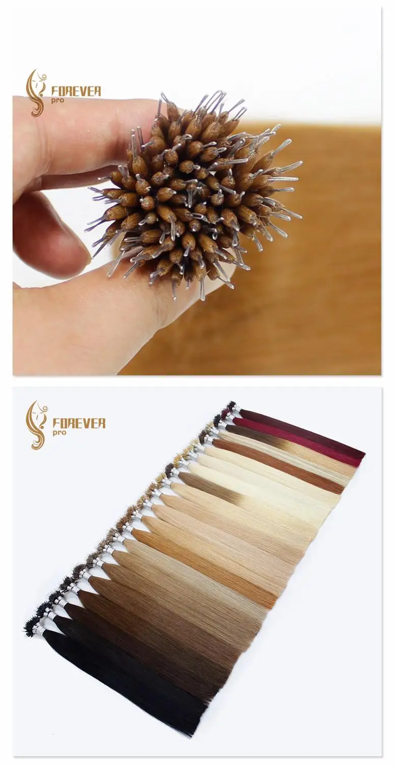 Волосы для наращивания Forever Pro 0 8 г/локон 18 дюймов Remy с микро бусинами европейские