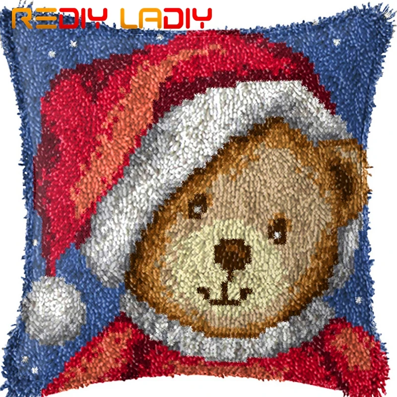 Крюк с защелкой подушки колпак Санта Клауса медведь предварительно холщовые