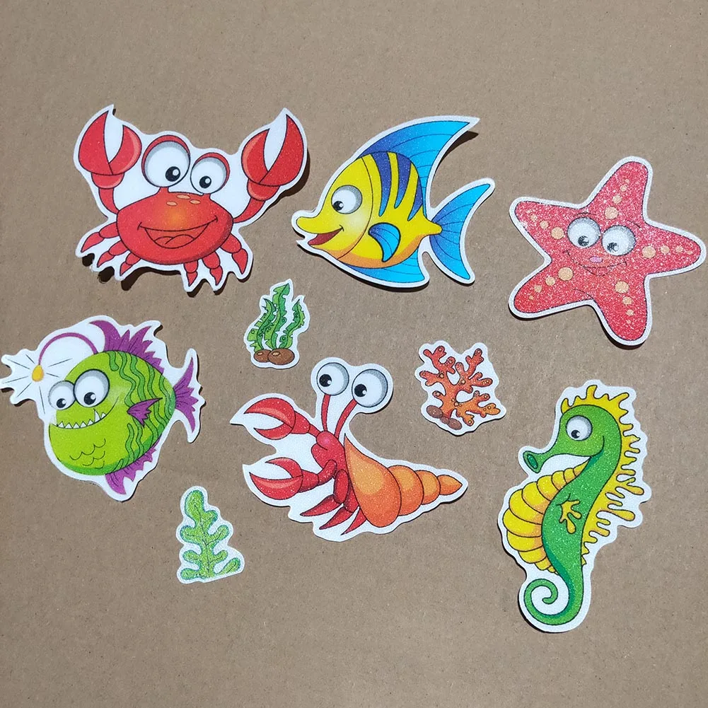 

Non Slip Bathtub Stickers Marine Life Bathroom Adhesive for Bath Tub Stairs Shower Room FOU99