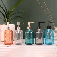 450ml glass soap dispenser bath hand washing hair conditioner shampoo bottle nordic kitchen soap bottle