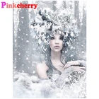 5D алмазов картина камни в форме ромба круглый Холодное сердце, сказочные, крест-накрест стежка Бриллиантовая вышивка Фэнтези Арт наборы стразов Декор