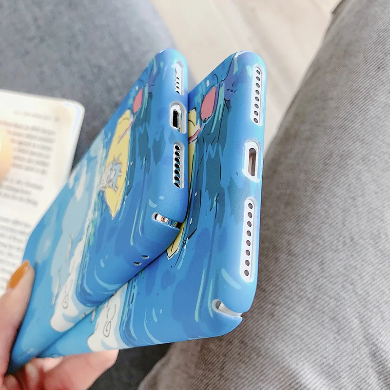 Жесткие чехлы для телефонов из поликарбоната для iphone XS MAX XR X, розовые, синие листья, матовый чехол для iphone 6, 6 S, 7, 8 Plus, чехлы на заднюю панель с изображением звездного неба