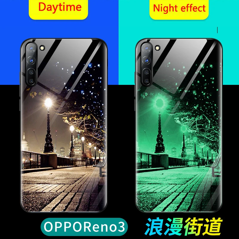 Чехол в виде светящегося стекла для OPPO Reno 3 Pro Z Realme X Lite роскошная задняя крышка A11X