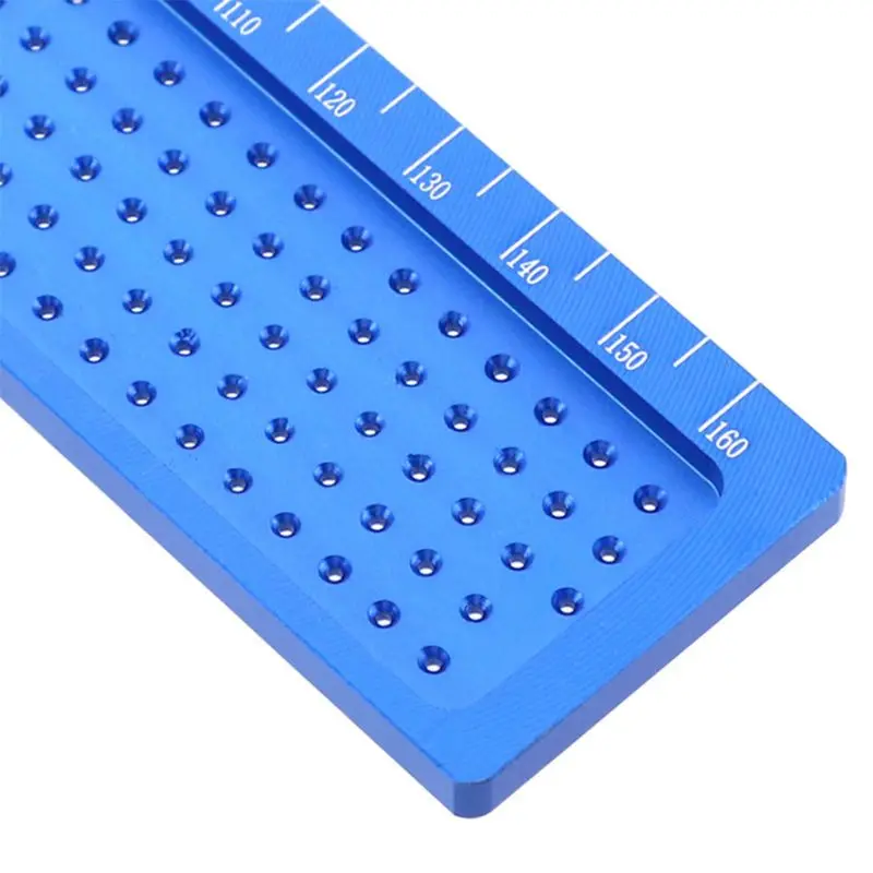

Woodworking T-type Ruler Hole Positioning Metric Measuring Wood Drilling Tool
