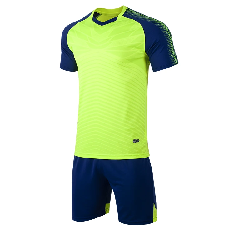 Мужская синяя Футбольная Футболка с коротким рукавом форма для взрослых детская