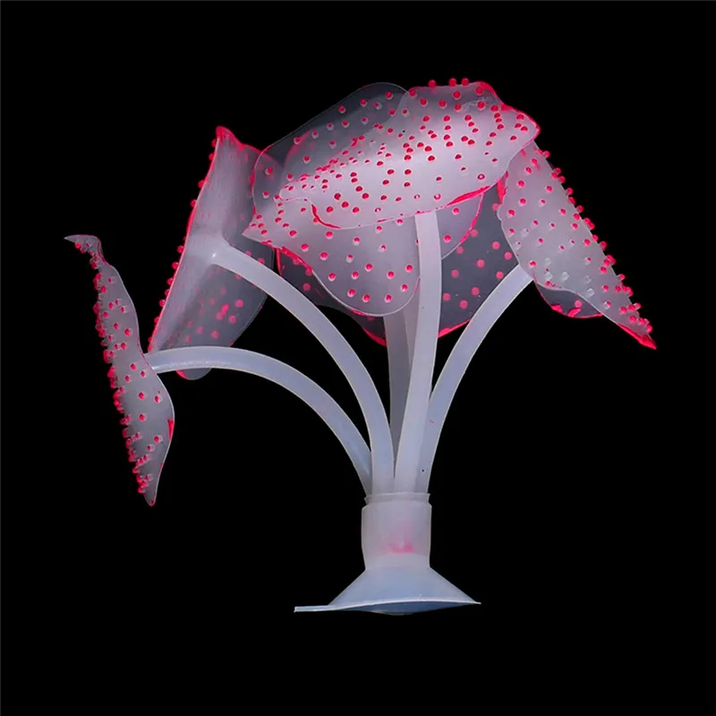 Аквариумный Коралл на присоске искусственное Коралловое Силиконовое растение с