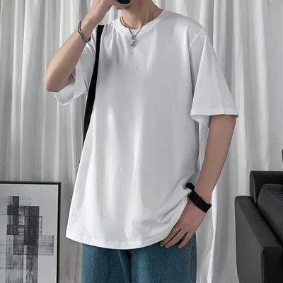 

Men's short sleeve t-shirt summer trend handsome casual half sleeve 5275