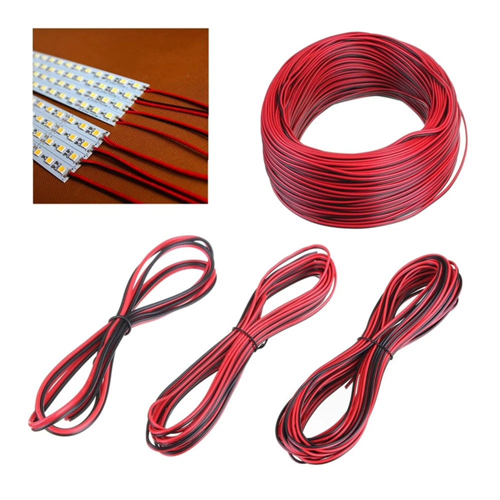 

1M 5M 10M 20M 50M 100M 2PIN LED RIbbon Light Extension Cable Wire Cord For 3528 5050 Single Color LED Strip Lamp