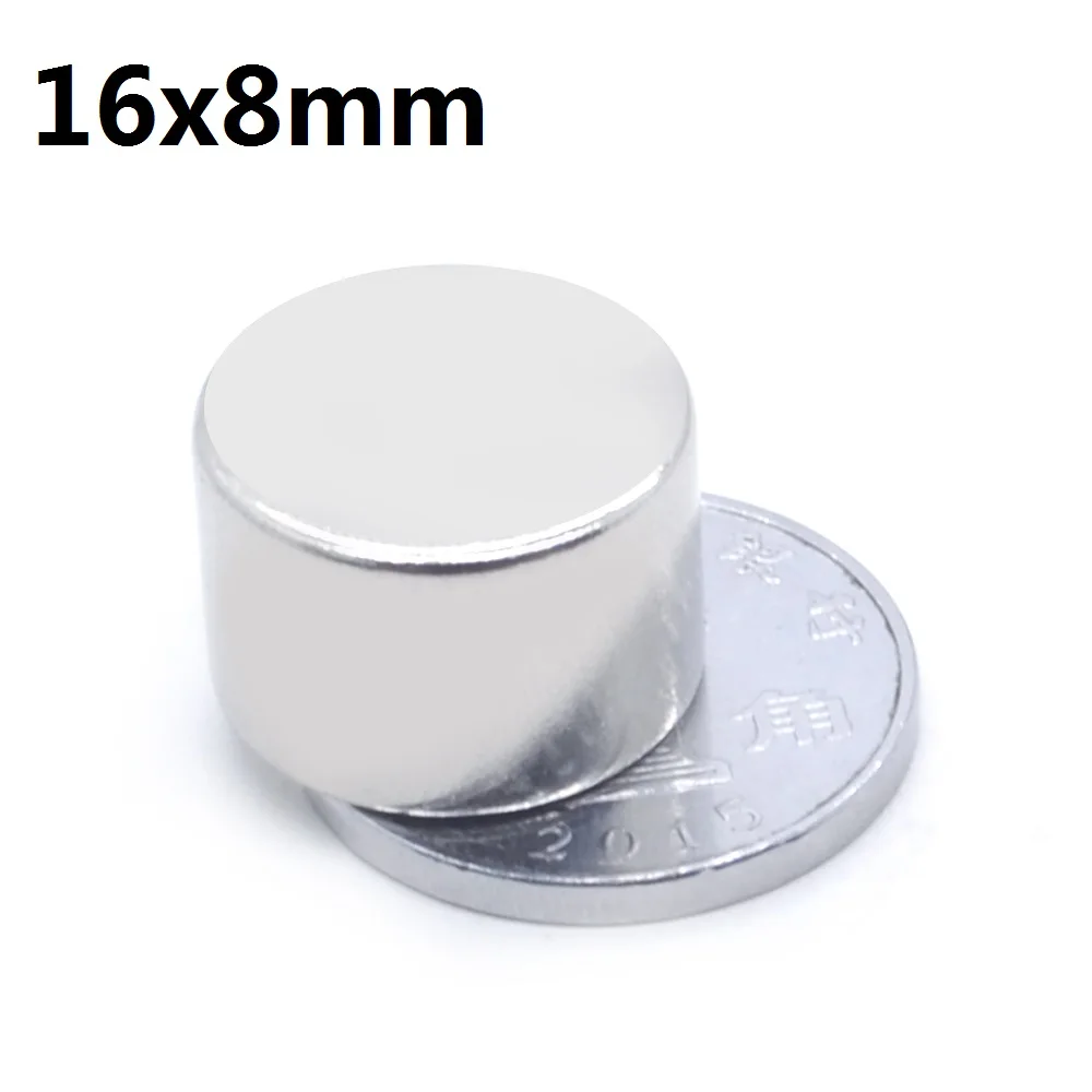 

1/5/10/20 Pcs 16x8 Round NdFeB Neodymium Magnet N35 Super Powerful imanes Permanent Magnetic Disc