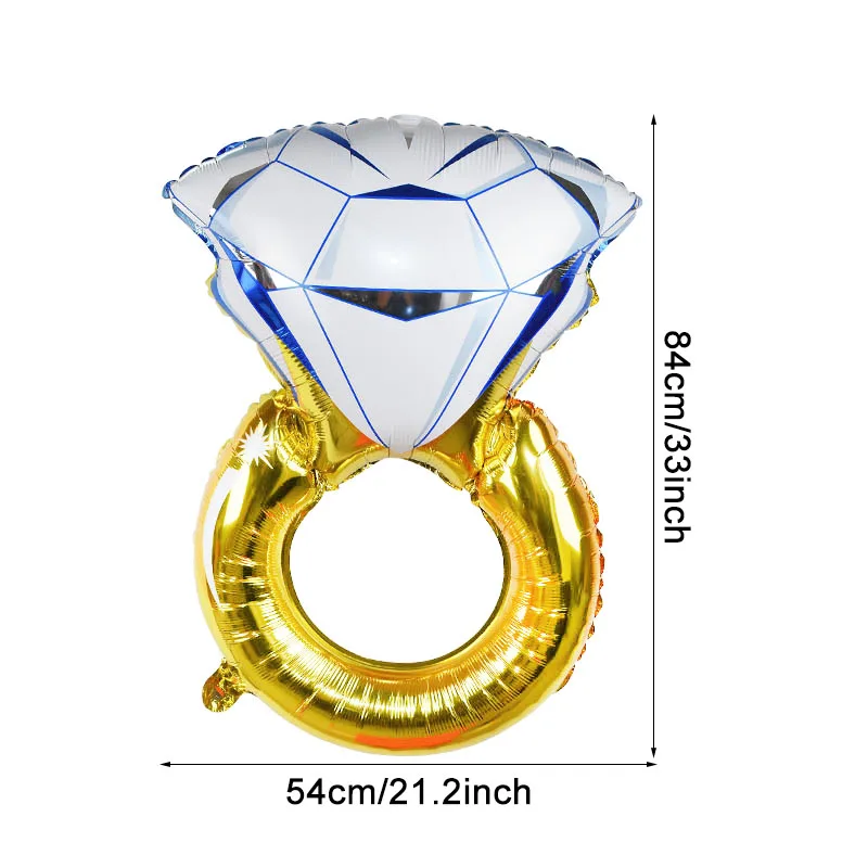 

30pcs Rose Gold Bride To Be Letter Balloon Sets Diamond Ring Foil Ballon For Wedding Bachelorette Party Decor Wine Bottle Globos