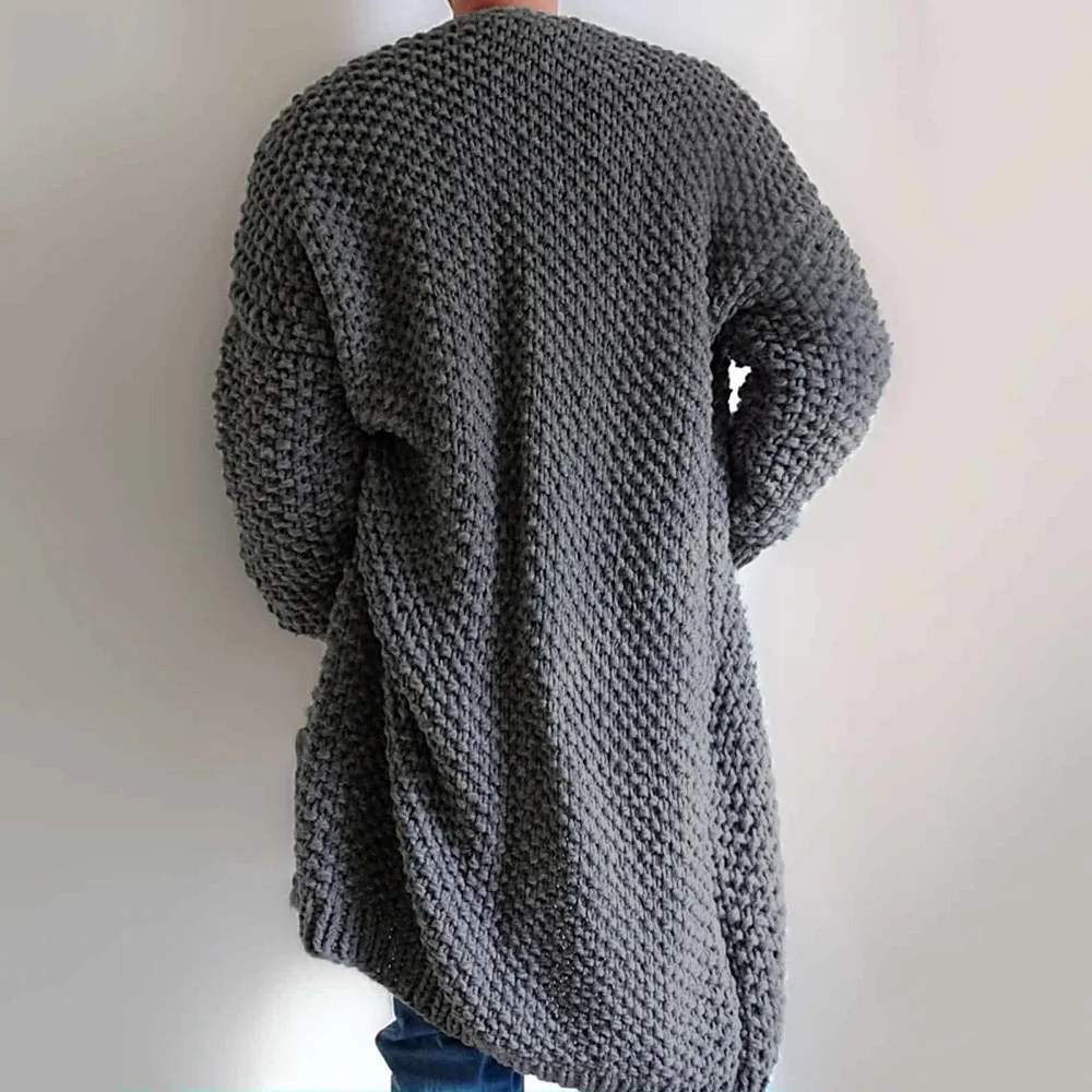 

Men Sweater Cardigan Fashion Plain Casual Long Knitted Oversized Loose Plus Size Male Outwear Button Thin Jumper Coat Casual