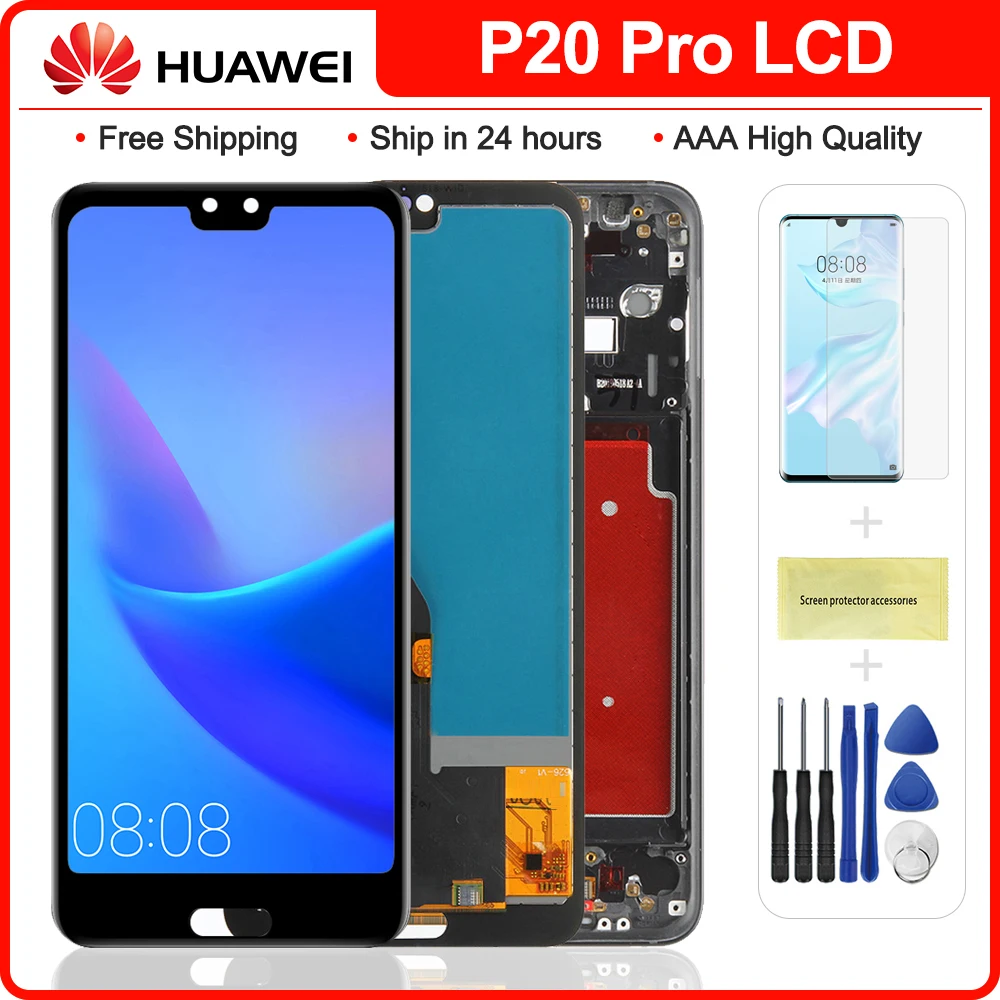 Дисплейный модуль для Huawei P20 Pro/ Plus с рамкой/ без рамки|Экраны мобильных телефонов|