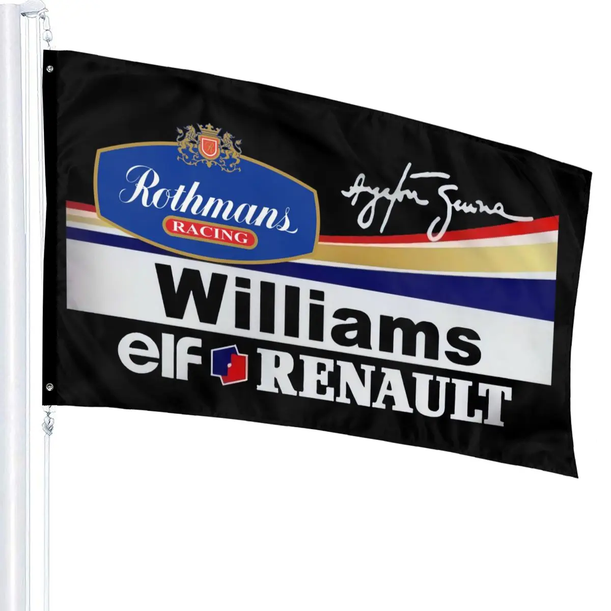 

Ayrton Senna Inspired Williams Renault Rothmans Signature All Sizes D42 Flag