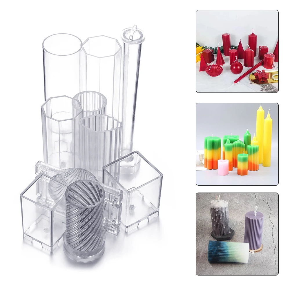 1 шт. шестигранный Пластик лампы в форме свечи формы форма для изготовления