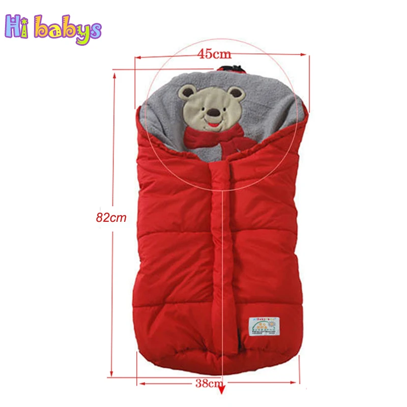 Детские спальные сумки для прогулочных колясок зимние Sleepsack конверт для новорожденных открытый водостойкий анти-ногами Лежанка для сна