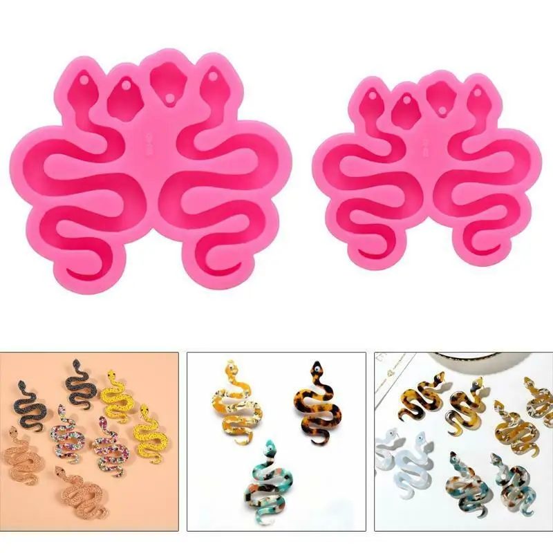 

Snake Earring Epoxy Resin Mold Keychain Pendant Silicone Mould Diy Crafts Tool
