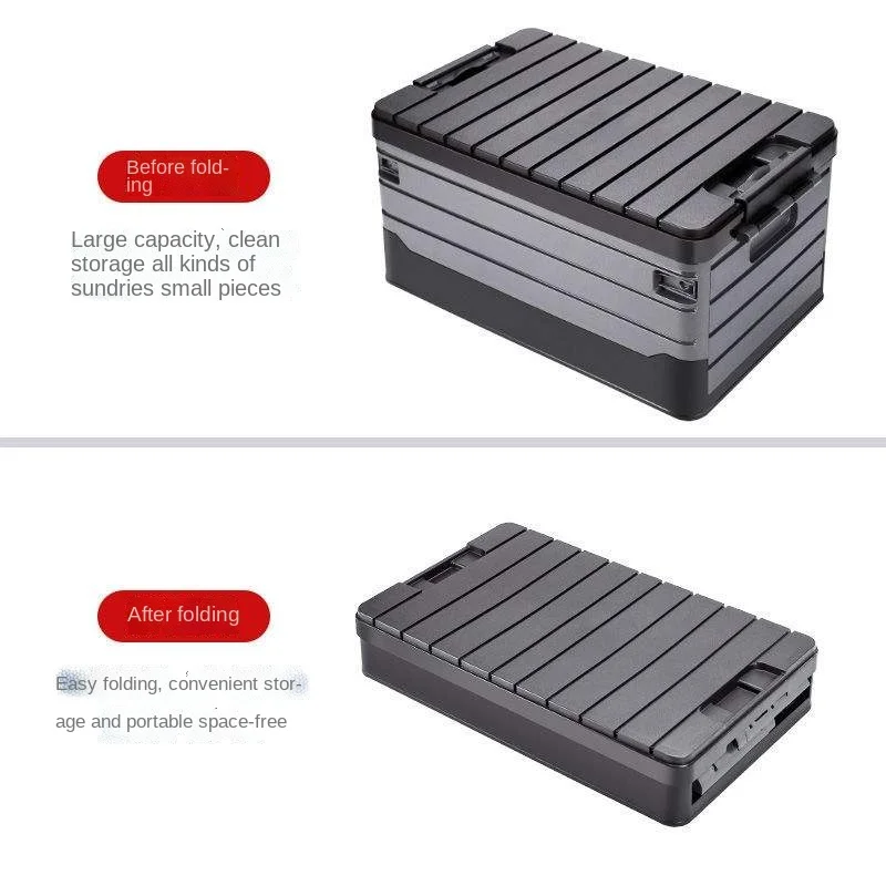 

Бесплатная доставка, Многофункциональный складной органайзер для багажника автомобиля с крышкой, Портативная сумка для хранения, органайз...