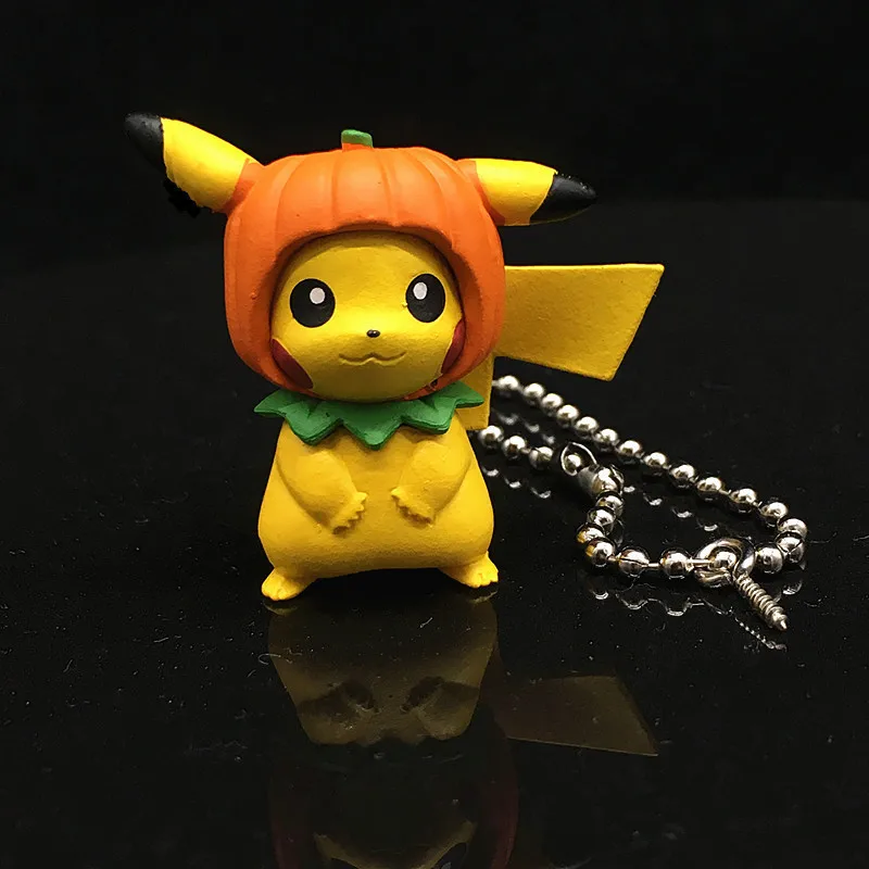 Anime Pokemon Pocket Monster Doll Figure 3CM Pikachu PVC Key Chain Pendant Model Toy Gifts for Children |