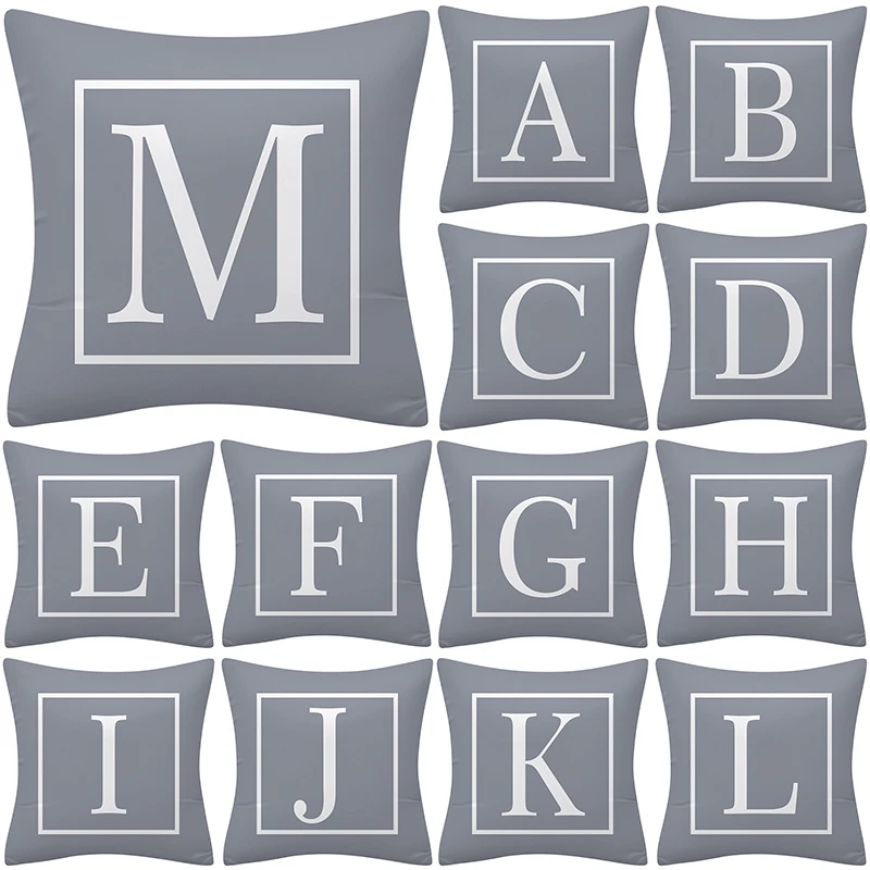 

Декоративная наволочка из полиэстера с серыми буквами, 45*45 см, Декор для дома или для автомобиля наволочка для дивана, 1 шт., 41024