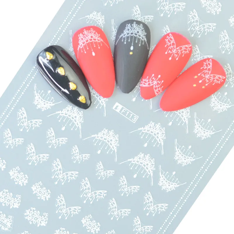 

1pc Black Letter Nail Slider 3d Super Thin Sticker Strip Tape Foil Wrap Adhesive Decals for Nail Art Designs Manicure Decoration