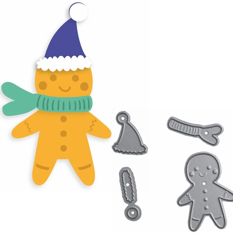 

Xmas Tiny Man Metal Cutting Dies Tiny Man&Santa's Hat Die Cuts For Card Making DIY Album Decor. New 2019 Embossed Crafts Cards
