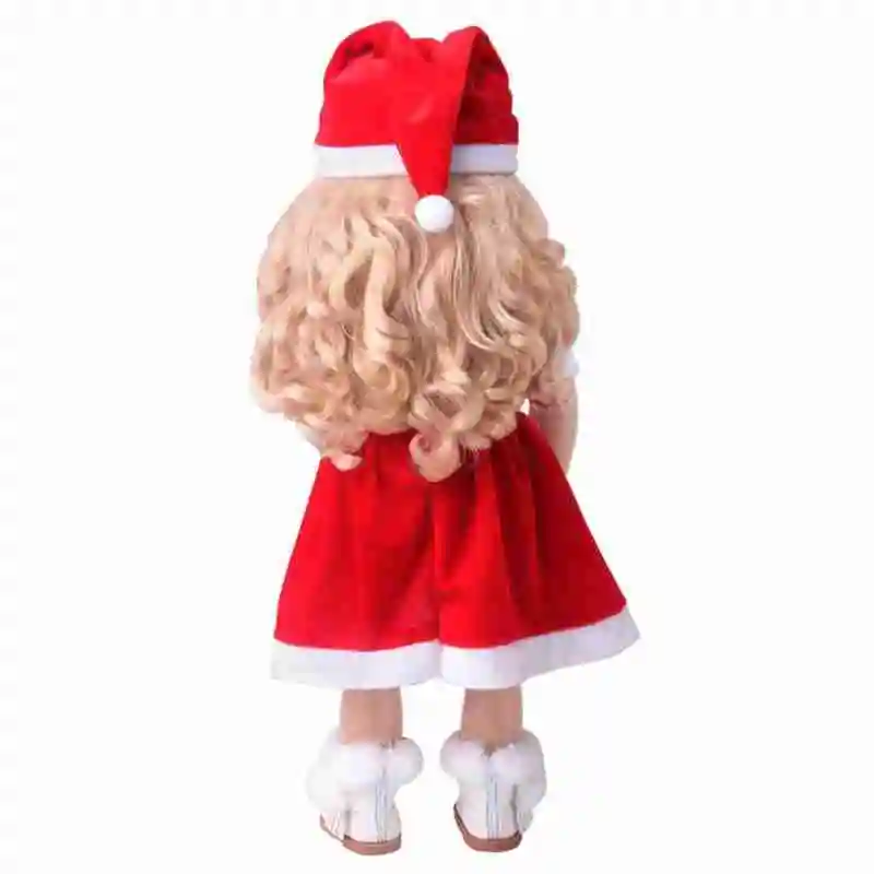 1 шт. шапка Санты платье комплект одежды для кукол красная милая кукла одежда