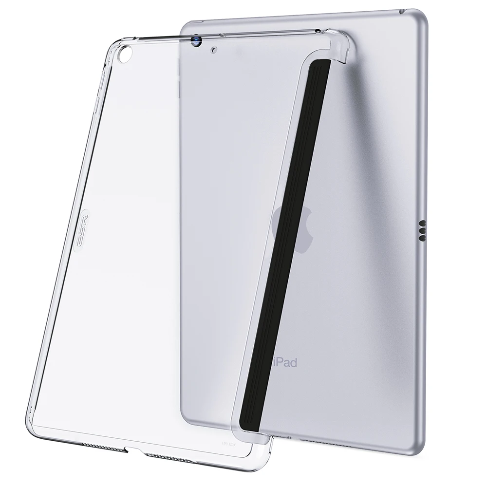 White ESR чехол для iPad 7 10,2 прозрачный ТПУ задняя крышка тонкий отскок мягкий чехол для iPad 7th чехол подходит с Умной клавиатурой - Цвет: White