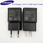 USB-адаптер для быстрой зарядки Samsung Galaxy 9 В, 11 А, кабель Type-C диаметром, 52 м для Galaxy A11, A21, A31, A22, S10