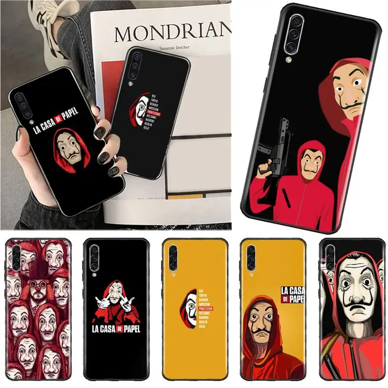 

LA CASA DE Style Phone Case For Samsung A40 A50 A51 A71 A20E A20S S8 S9 S10 S20 Plus note 20 ultra 4G 5G