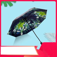yada ins green leaves umbrella rain women uv protection leaf umbrella for men women windproof foldable umbrellas female ys200044