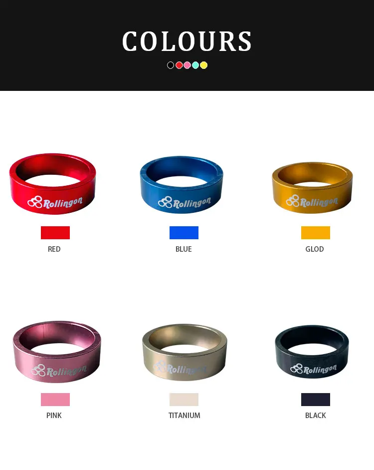 Шайба Rollingon для велосипедной гарнитуры из алюминиевого сплава шайба передней