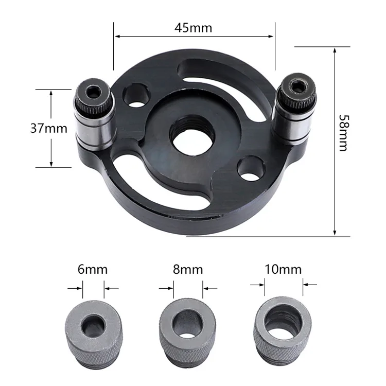 

Woodworking Pocket Hole Jig 6/8/10mm Self-centering Vertical Doweling Jig Drill Guide For Locator Hole Puncher Carpentry Tools