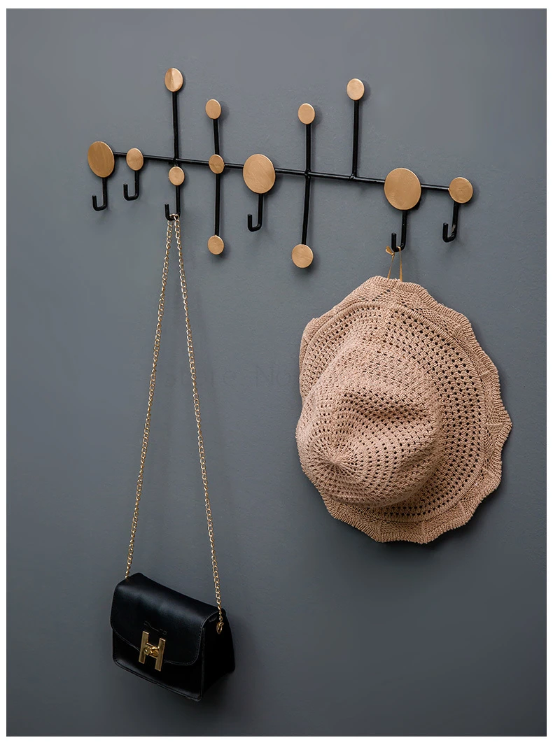 Iron hook wall hanging wall building kitchen porch door rear object rack retro creative clothes hook
