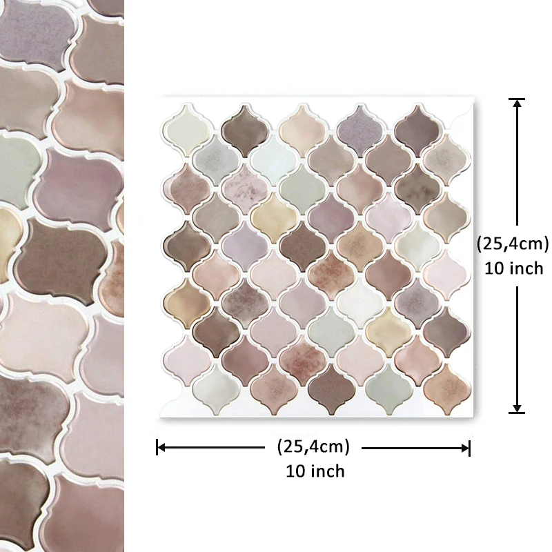 

WODECOR DIY Wall Tiles Peel And Stick Kitchen Anti-Fouling Backsplash Interior Decoration Anti-Mold Wall Stickers for kids room