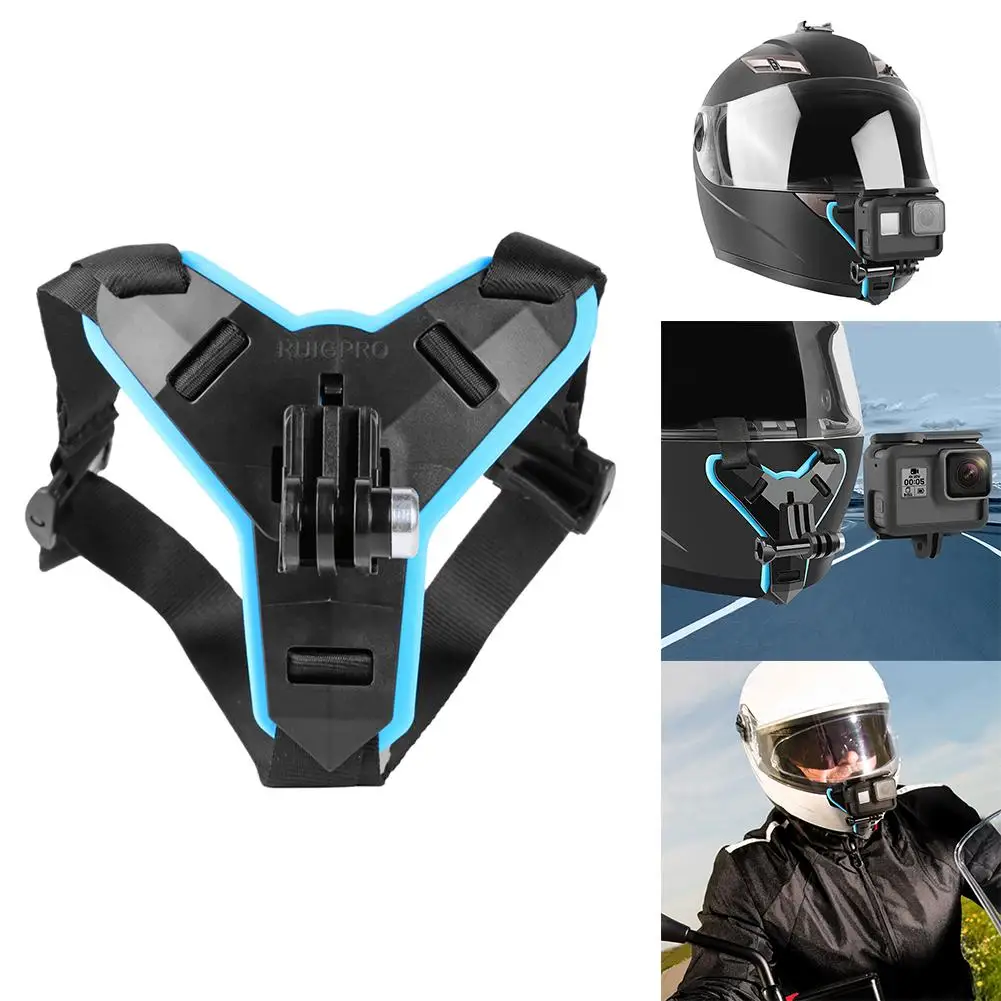 Motorcycle Helmet Chin Stand Mount Holder for GoPro Hero 8 7 6 5 Xiaomi Yi Action Sports Camera Full Face Bracket | Электроника