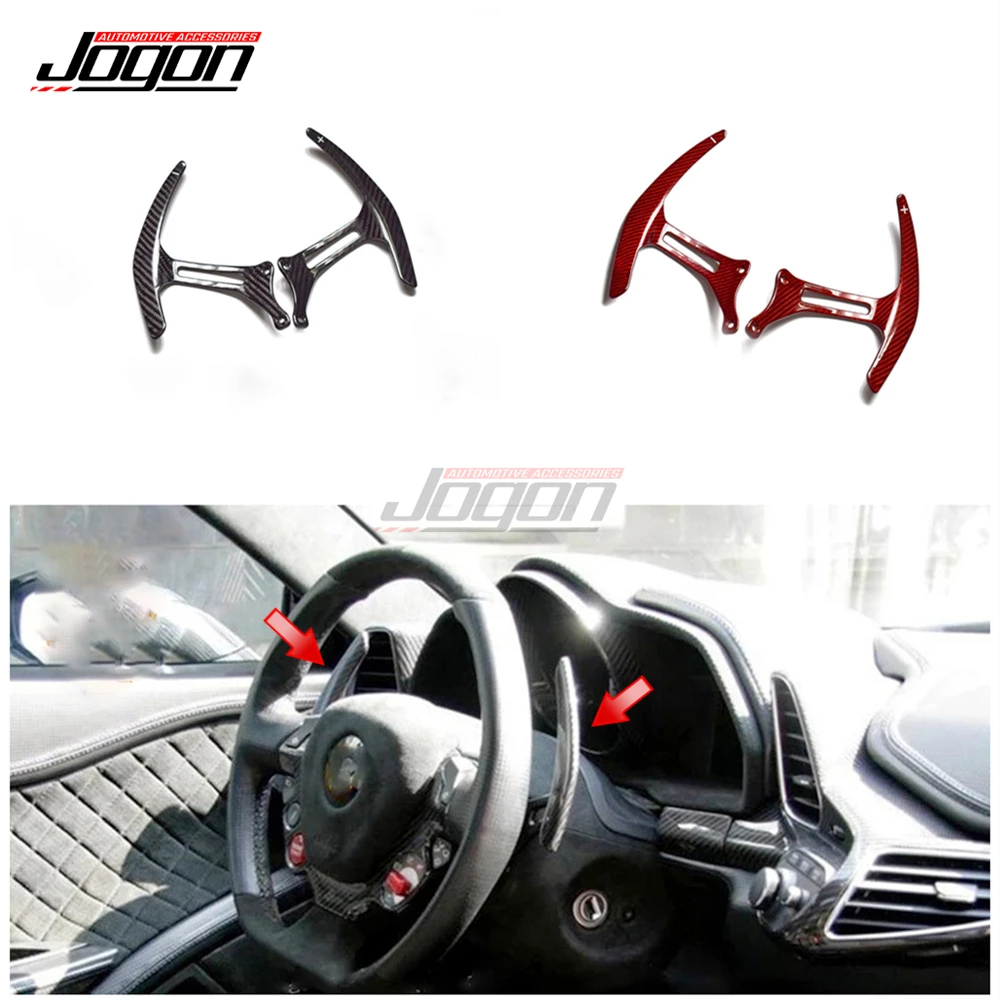 

Replace Real Carbon Fiber Paddle Shifters For Ferrari 458 Italia 2010-2015 F12 F1 Car Steering Wheel Extension Shifter