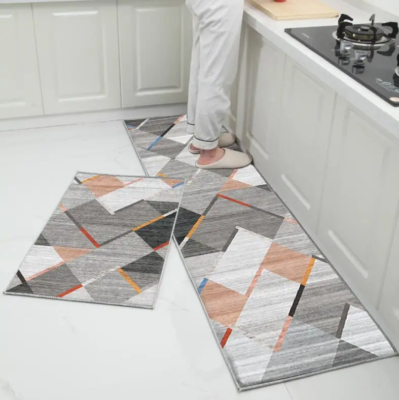 

2pcs Anti-Slip Kitchen Mat Modern Outdoor Bath Carpet Entrance Doormat Tapete Absorbent Rugs for Bedroom Prayer Pad In Hallway