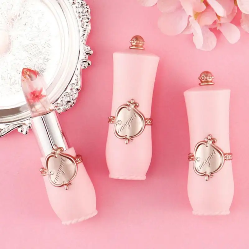 Lip Balm Transparent Flower Color Change Jelly Lipstick Natural Repair Moisturize Long Lasting Care Cosmetic TSLM1 | Красота и