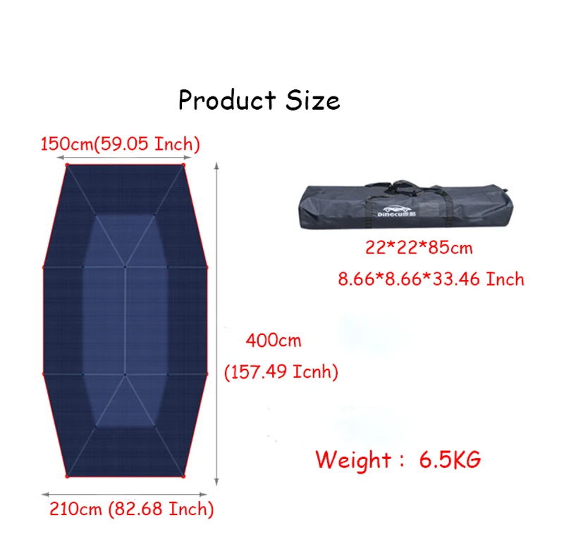 Автоматический Портативный Зонт 400 см с умным дистанционным управлением Крышка