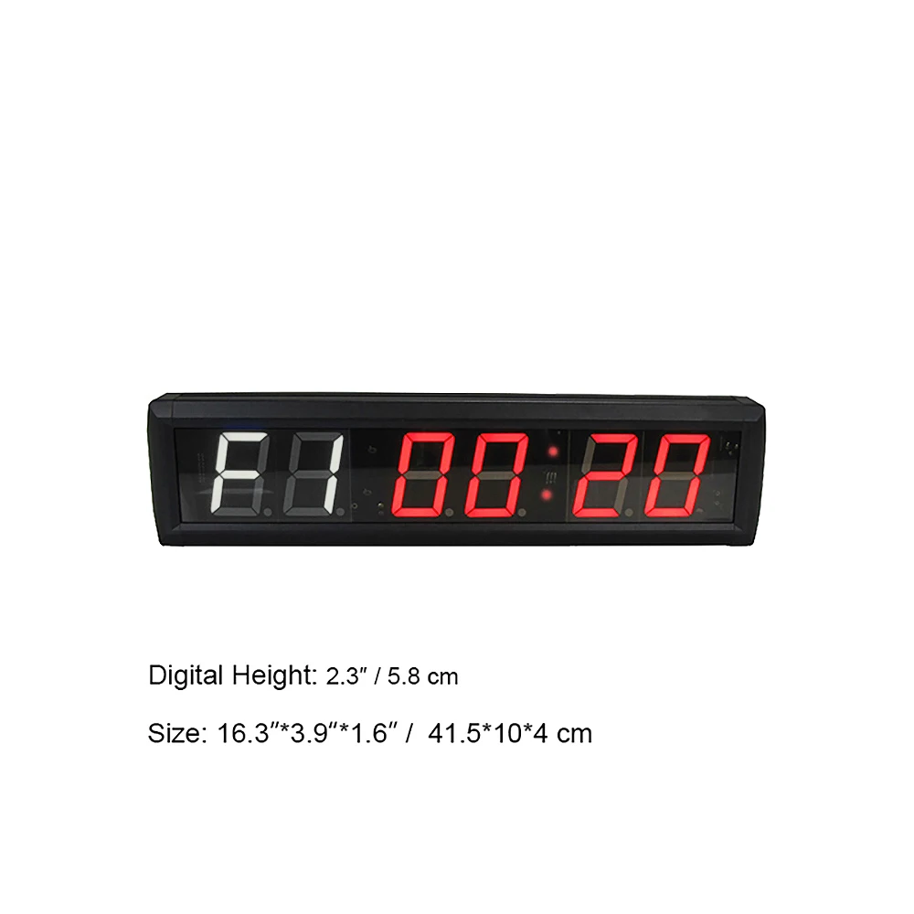

Big Gym Crossfit Clock LED Fitness Interval Timer Wall Gym Digital Countdown Timer Clock 2.3 Inches Hot-selling