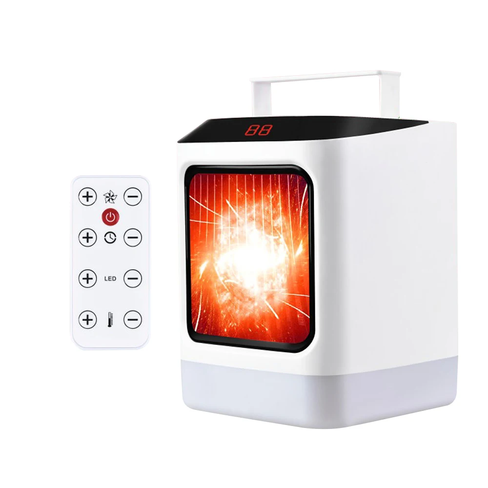 Портативный Настольный обогреватель 2 в 1 с цифровым дисплеем 1000 Вт|Системы HVAC и