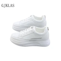 women wedge heels platform sneakers new white sneakers women shoes casual leather fashion vulcanize shoes heels sneakers femme