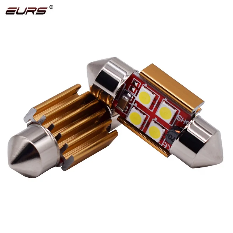 EURS 2 шт. гирлянда 31 мм 36 39 41 светодиодный супер яркий 3030 SMD Canbus без ошибок авто