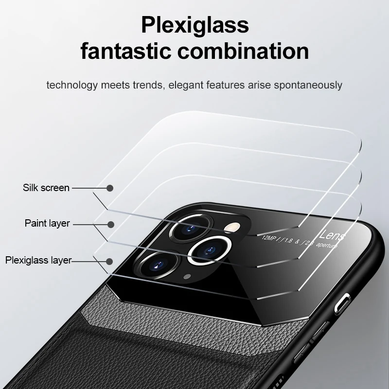 Ударопрочный чехол KEYSION для IPhone 11 Pro Max XS XR зеркальная задняя крышка из