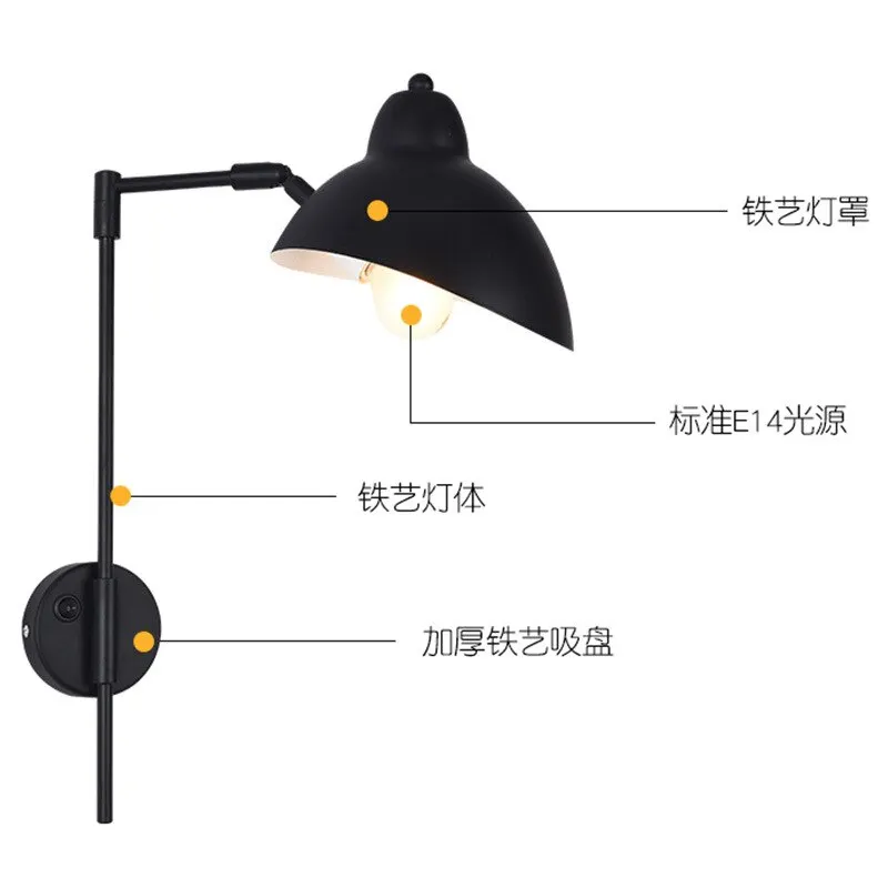

Industral Style Modern LED Wall Lamps Bedroom Decoration Bedside Lighting Hotel Restaurant Hallway Iron Light Fixtures Mounted