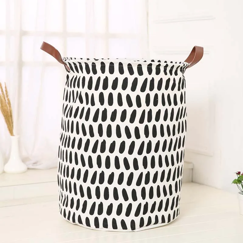 Большая складная корзина для хранения белья из хлопка и льна детские игрушки