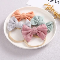 mengna 2019 new 36pclot toddler baby girls cotton fabric hair bows headbands stretch children bows for hair elastic turban