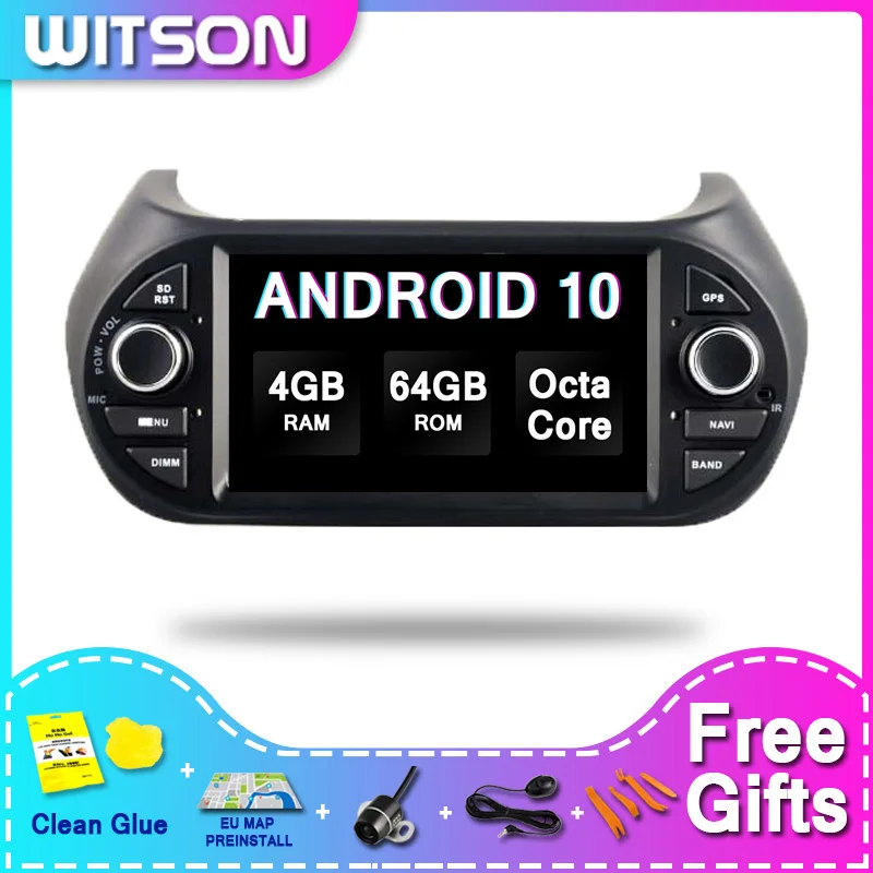 

WITSON Android 10.0 Car Multimedia For Deckless FIAT Fiorino Multimedia Player Car 4GRAM 64GBROM