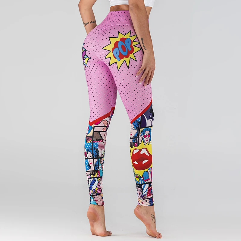 Women Yoga Pants Printing High Waist Gym Sport Leggings Running Tights Skinny Joggers Tight Trouser Pencil Leggins | Спорт и