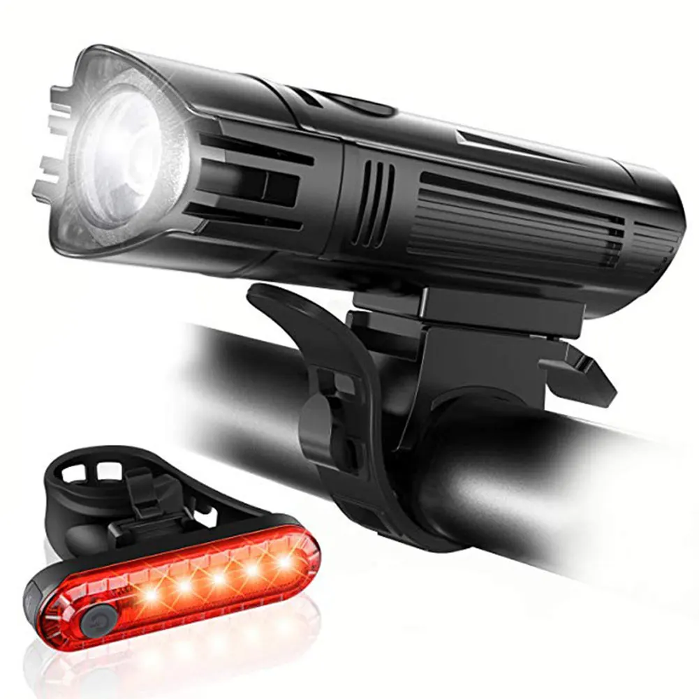 

Bike Front Light Set USB Rechargeable MTB Bicycle Light With Taillight Mobile Light Source 2000 Mah LED Cycling Headlight